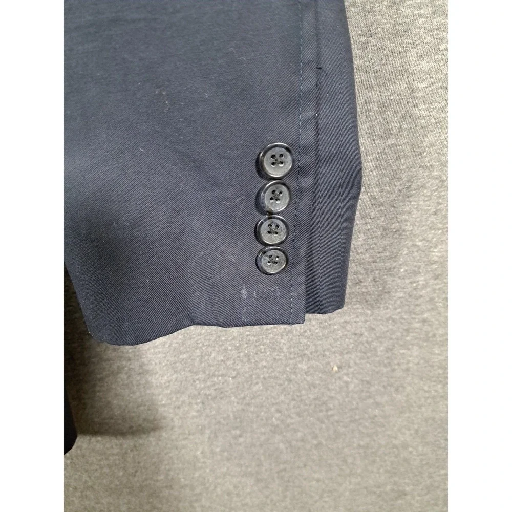 Banana Republic Mens 42R Navy Blue Non-Iron Tailored Slim Fit Cotton Blazer Coat